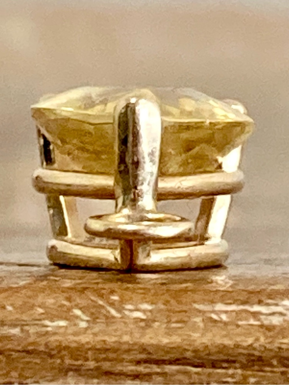 14K Gold Pendant with Yellow Pear-Cut Stone - Picture 10 of 17